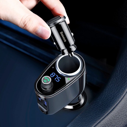 "Baseus" FM siųstuvas automobiliui 2x USB, "Bluetooth -