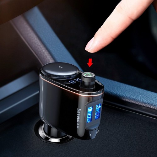 "Baseus" FM siųstuvas automobiliui 2x USB, "Bluetooth -