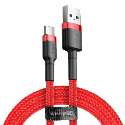 "Baseus Cafule USB-C kabelis 3A 0,5 m (raudonas)-Pagrindinis