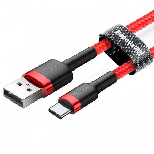 "Baseus Cafule USB-C kabelis 3A 0,5 m (raudonas)-Pagrindinis