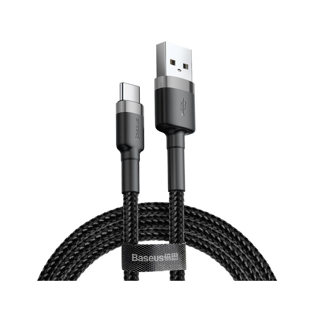 "Baseus Cafule" USB kabelis-C 2A 2m (pilkas+juodas)-Pagrindinis