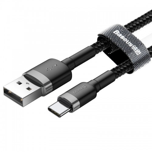 "Baseus Cafule" USB kabelis-C 2A 2m (pilkas+juodas)-Pagrindinis