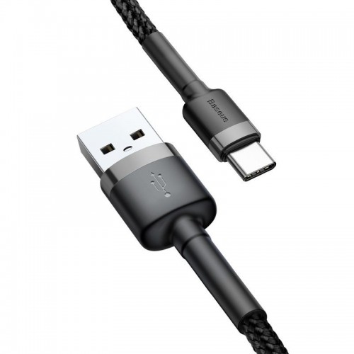 "Baseus Cafule" USB kabelis-C 2A 2m (pilkas+juodas)-Pagrindinis