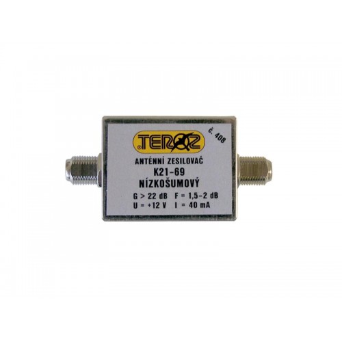 Antenos stiprintuvas TEROZ 408X, UHF, G22dB, F1.5dB, U99dBµV