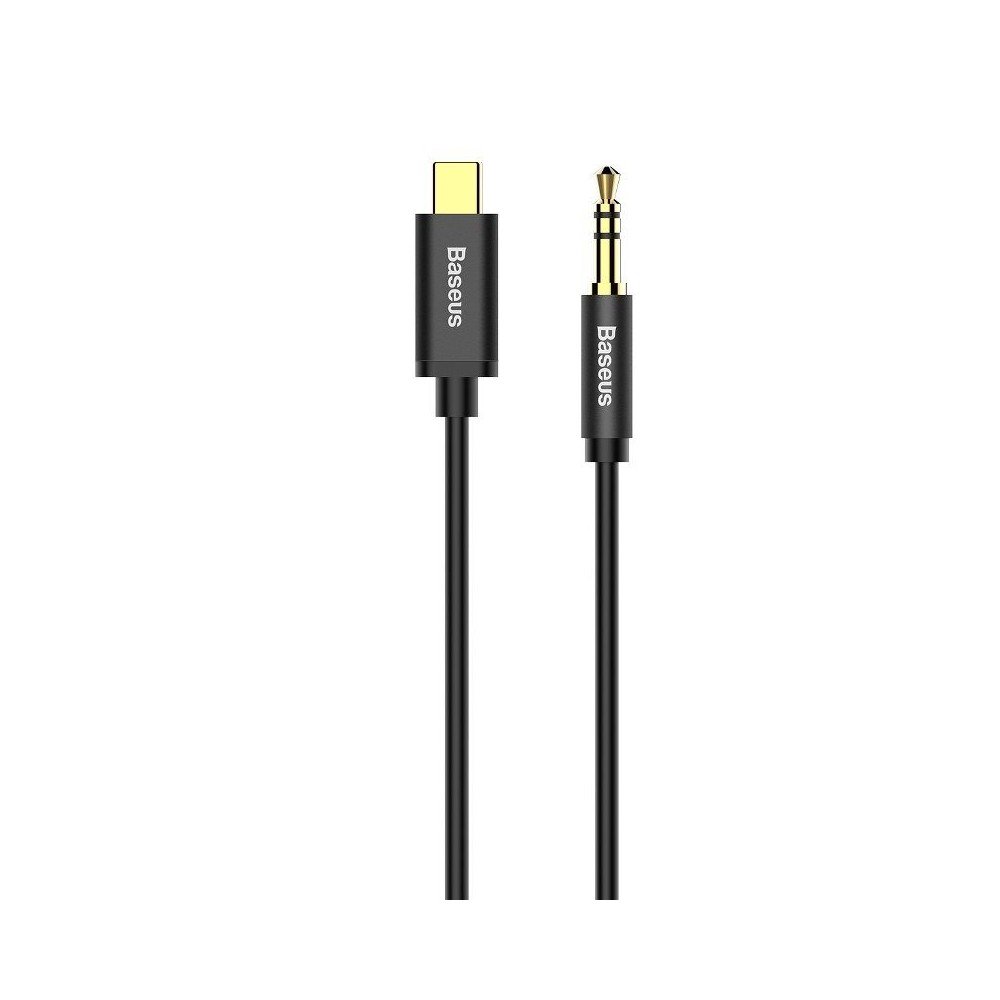 Pas på rustfri Fearless Baseus Yiven Audio cable USB-C to mini jack 3,5mm, 1.2m (Black)