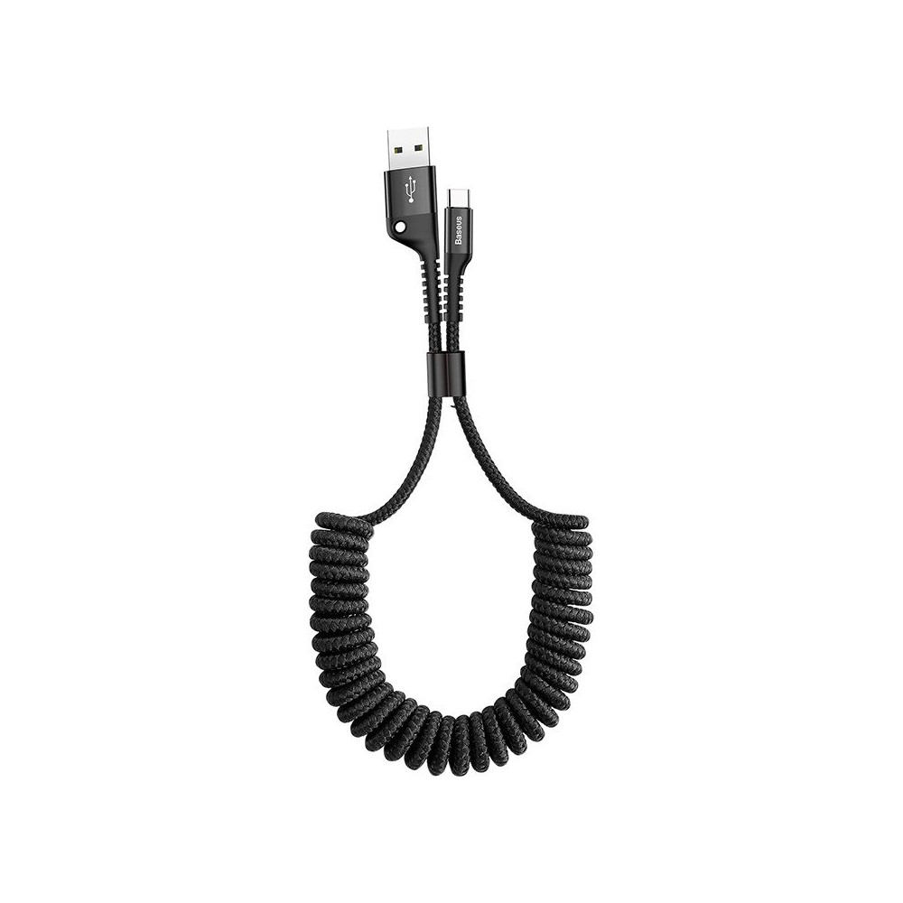 Baseus Spring-įkraunama USB-C kabelis 1 m 2A