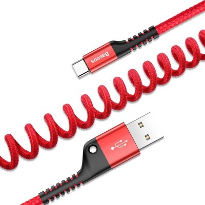 Baseus Spring-įkraunama USB-C kabelis 1 m 2A