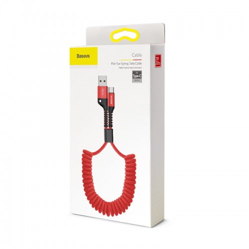 Baseus Spring-įkraunama USB-C kabelis 1 m 2A