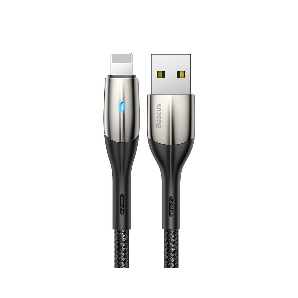 "Baseus" Lightning USB kabelis 1 m 2,4 A (juodas)-Pagrindinis