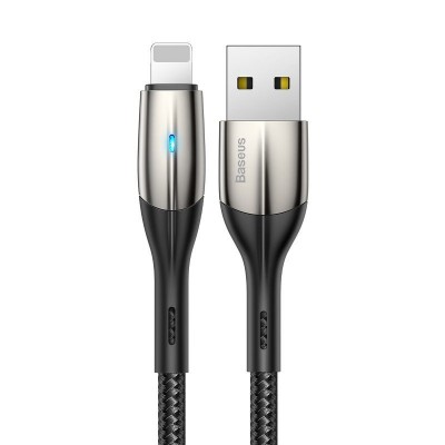 "Baseus" Lightning USB kabelis 1 m 2,4 A (juodas)-Pagrindinis