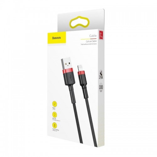 "Baseus Cafule" USB "Lightning" laidas 1,5A 2 m (juodas +