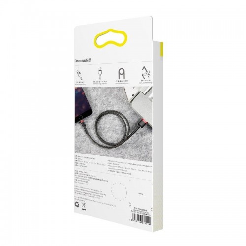 "Baseus Cafule" USB "Lightning" laidas 1,5A 2 m (juodas +