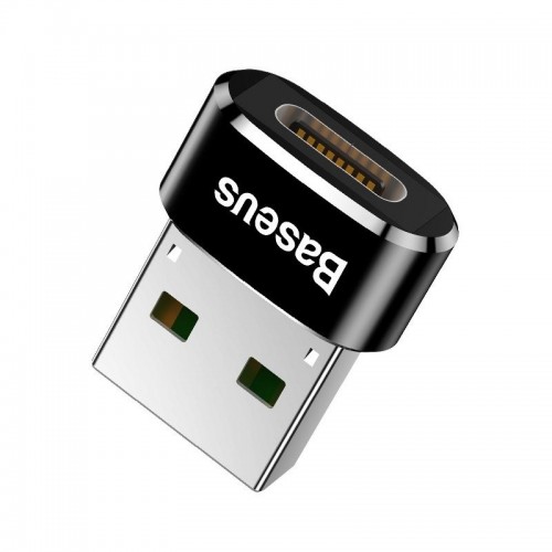 "Baseus USB-C į USB-A adapteris 3A (juodas)-Pagrindinis