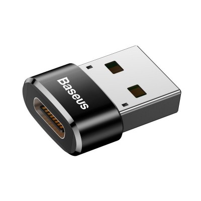 "Baseus USB-C į USB-A adapteris 3A (juodas)-Pagrindinis