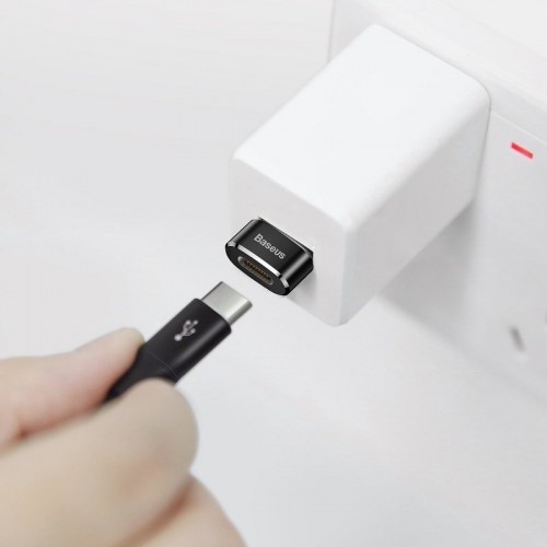 "Baseus USB-C į USB-A adapteris 3A (juodas)-Pagrindinis