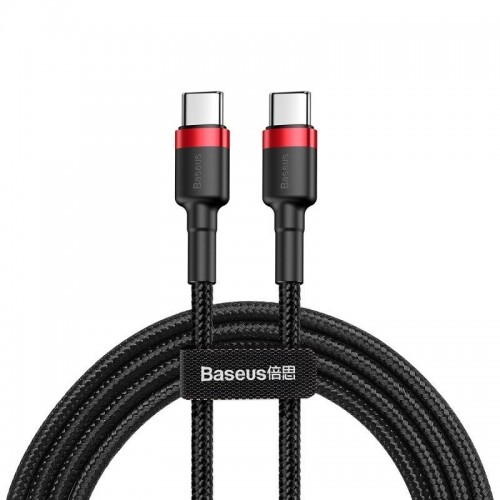 USB-C PD Baseus kabelis Cafule PD 2.0 QC 3.0 60W 1m (juodas ir