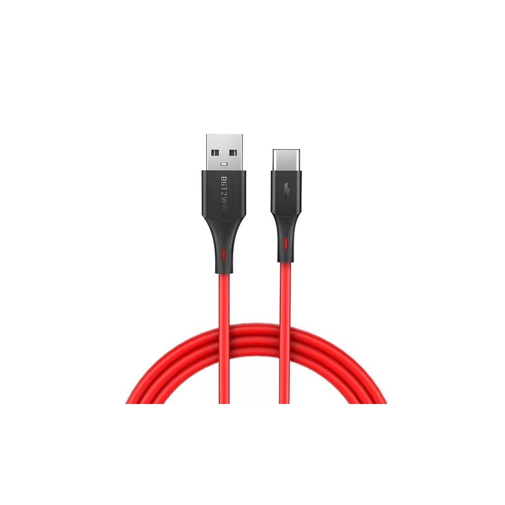 USB-C laidas BlitzWolf BW-TC15 3A 1,8 m (raudonas)-Pagrindinis