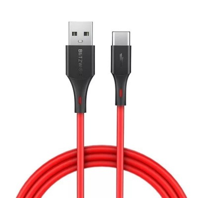 USB-C laidas BlitzWolf BW-TC15 3A 1,8 m (raudonas)-Pagrindinis