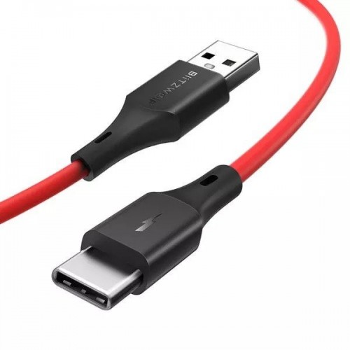 USB-C laidas BlitzWolf BW-TC15 3A 1,8 m (raudonas)-Pagrindinis