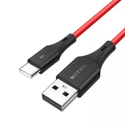 USB-C laidas BlitzWolf BW-TC15 3A 1,8 m (raudonas)-Pagrindinis