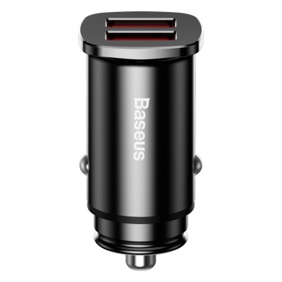 "Baseus" kvadratinis automobilinis įkroviklis 2xUSB QC3.0 5A