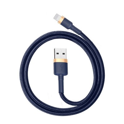 "Baseus Cafule Lightning" laidas 2.4A 1 m (auksinis + tamsiai