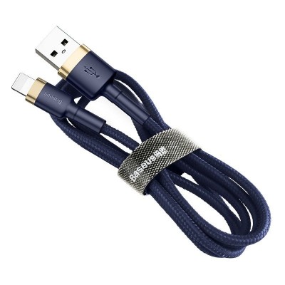 "Baseus Cafule Lightning" laidas 2.4A 1 m (auksinis + tamsiai
