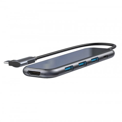 "Baseus" šakotuvo adapteris 5in1 USB-C į 3x USB 3.0 + HDMI + "Baseus" šakotuvo adapteris 5in1 USB-C į 3x USB 3.0 + HDMI +