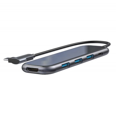 "Baseus" šakotuvo adapteris 5in1 USB-C į 3x USB 3.0 + HDMI +
