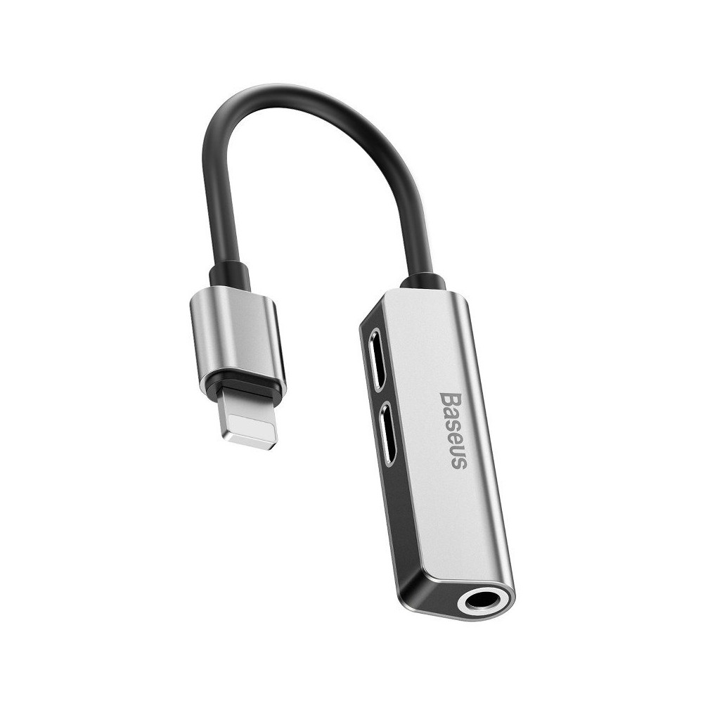 "Baseus L52" garso adapteris "Lightning" - "Mini Jack" 3,5 mm i "Baseus L52" garso adapteris "Lightning" - "Mini Jack" 3,5 mm i