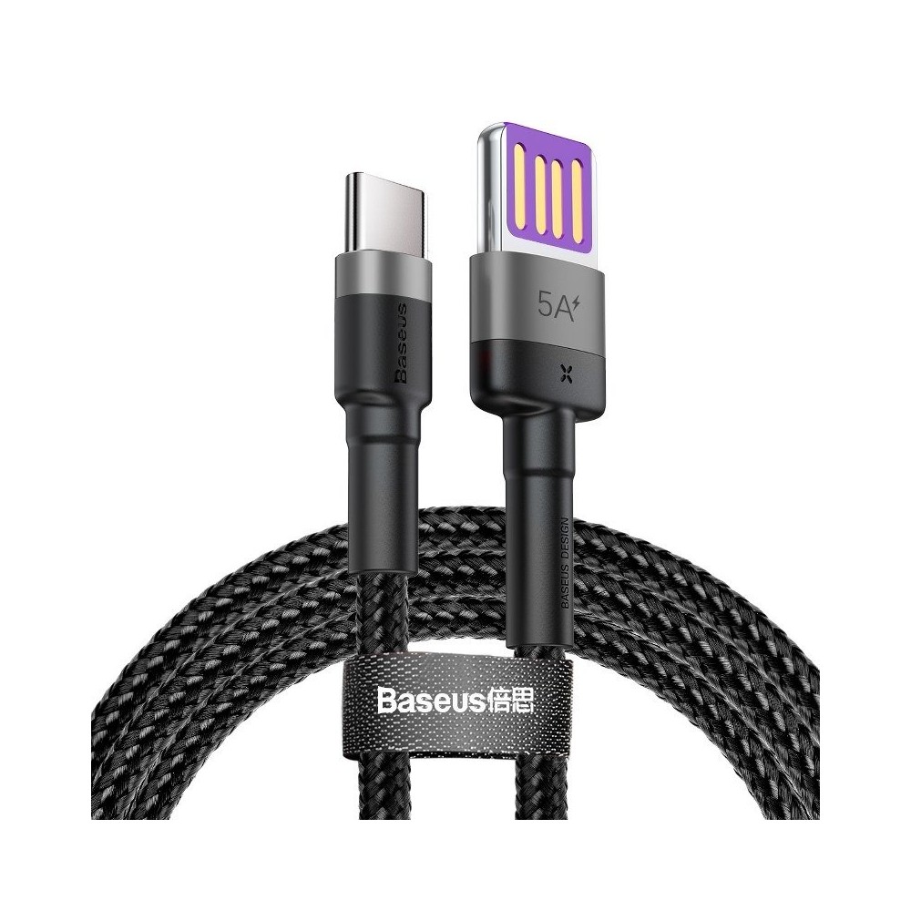 "Baseus Cafule USB-C laidas Huawei SuperCharge, QC 3.0, 5A, 1 m