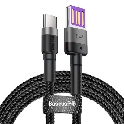 "Baseus Cafule USB-C laidas Huawei SuperCharge, QC 3.0, 5A, 1 m