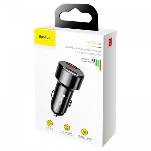 "Baseus Magic" automobilinis įkroviklis 2x USB QC 3.0 45W