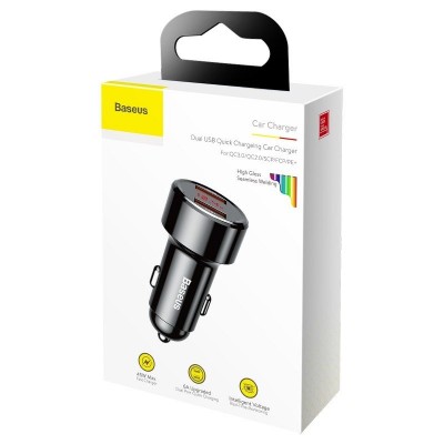 "Baseus Magic" automobilinis įkroviklis 2x USB QC 3.0 45W