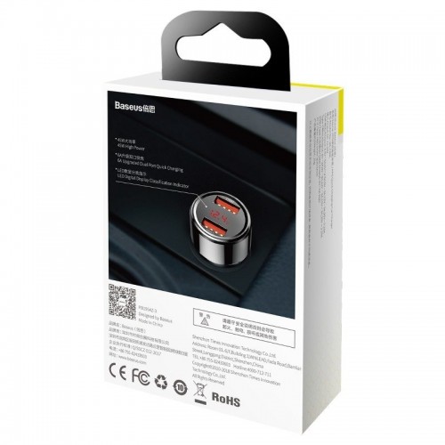 "Baseus Magic" automobilinis įkroviklis 2x USB QC 3.0 45W