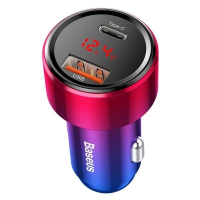 "Baseus Magic" automobilinis įkroviklis USB + USB-C QC 4.0 PD