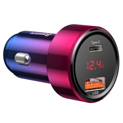 "Baseus Magic" automobilinis įkroviklis USB + USB-C QC 4.0 PD