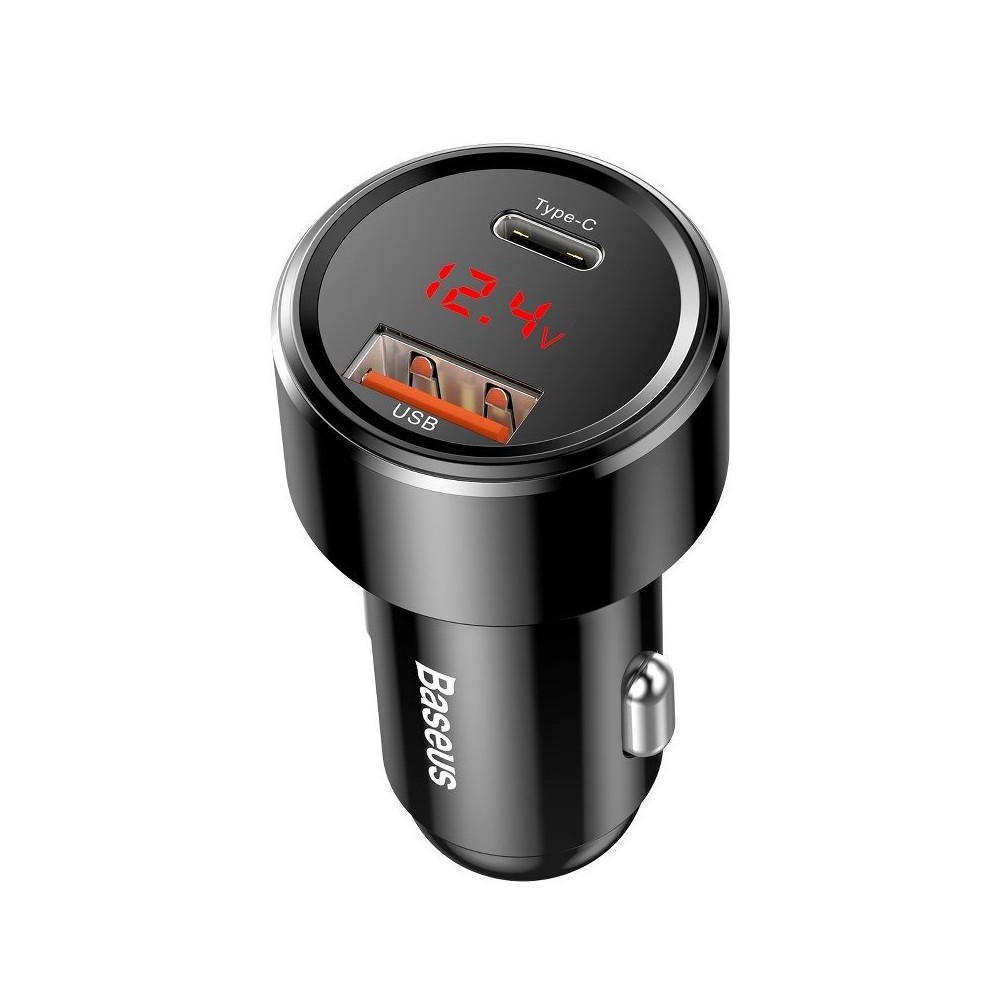 "Baseus Magic" automobilinis įkroviklis USB + USB-C QC 4.0 PD