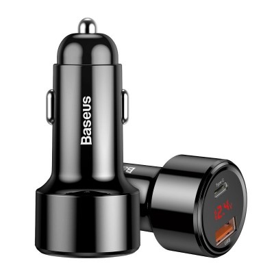 "Baseus Magic" automobilinis įkroviklis USB + USB-C QC 4.0 PD