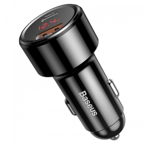 "Baseus Magic" automobilinis įkroviklis USB + USB-C QC 4.0 PD