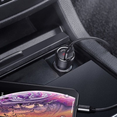 "Baseus Magic" automobilinis įkroviklis USB + USB-C QC 4.0 PD