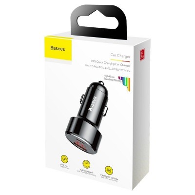 "Baseus Magic" automobilinis įkroviklis USB + USB-C QC 4.0 PD