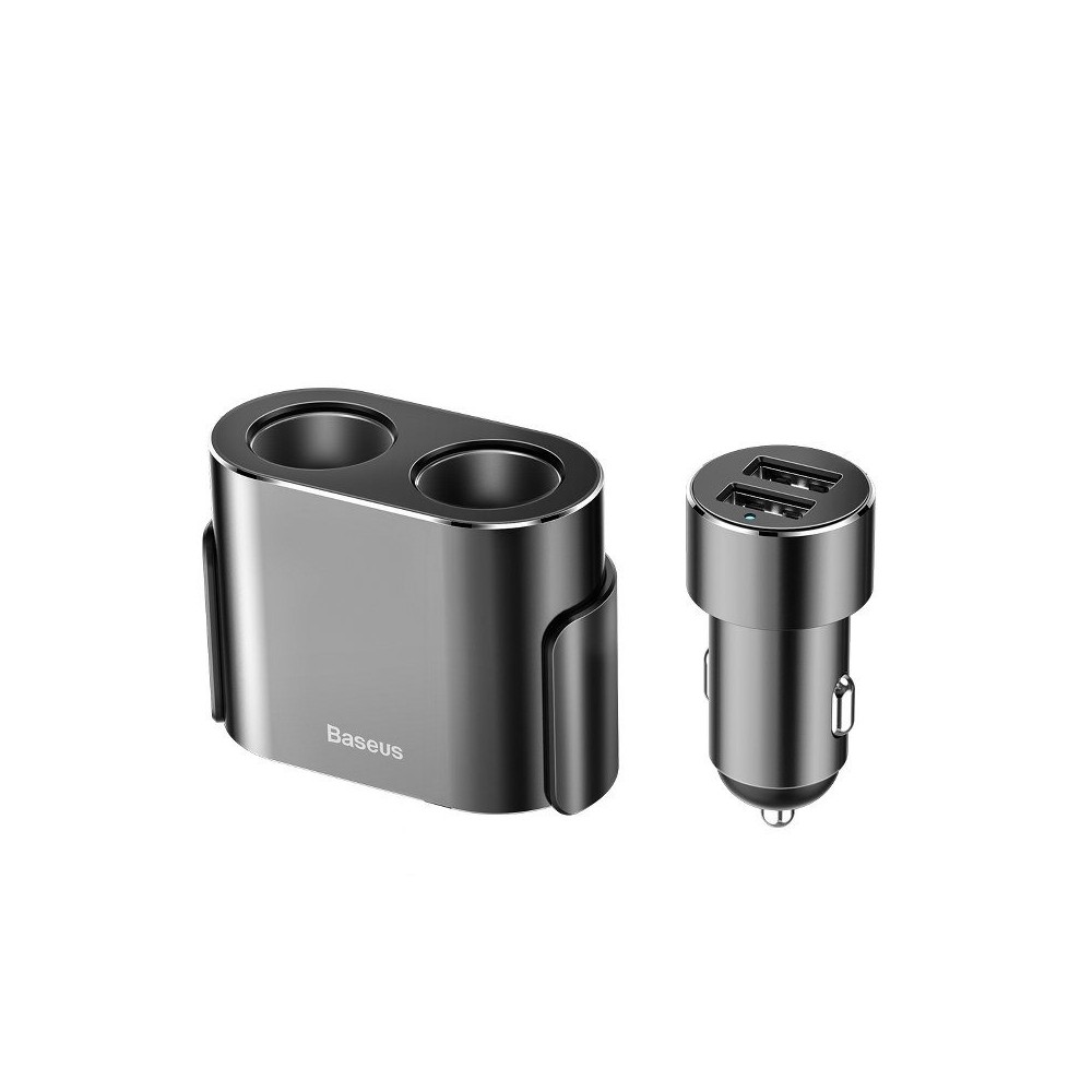 "Baseus" žiebtuvėlio lizdo daliklis 2xUSB 3,1A 100W