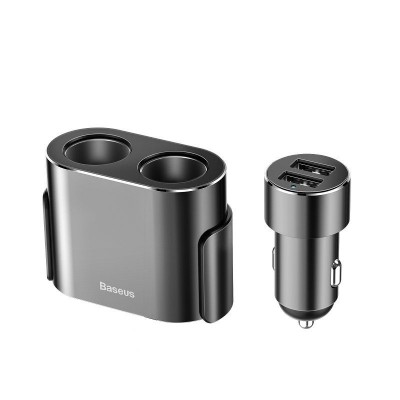 "Baseus" žiebtuvėlio lizdo daliklis 2xUSB 3,1A 100W