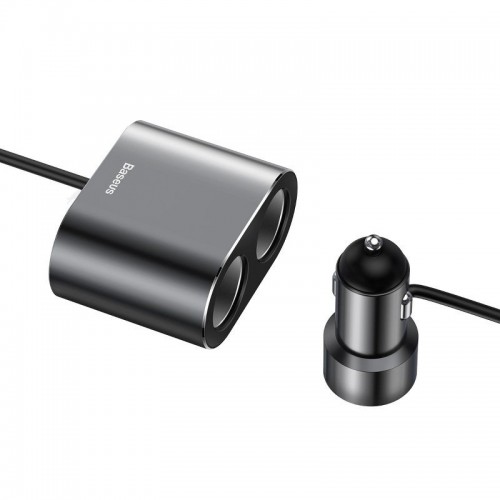 "Baseus" žiebtuvėlio lizdo daliklis 2xUSB 3,1A 100W