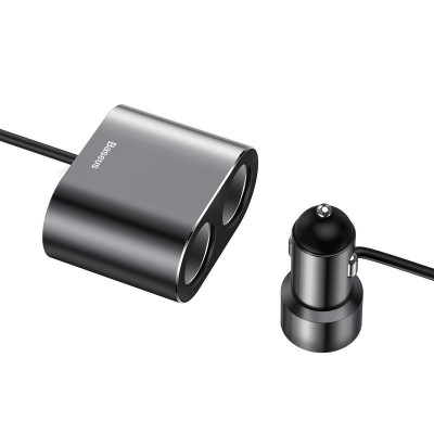 "Baseus" žiebtuvėlio lizdo daliklis 2xUSB 3,1A 100W