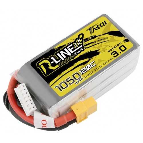 Akumuliatorius Tattu R-Linija 1050mAh 120C 22.2V 6S1P