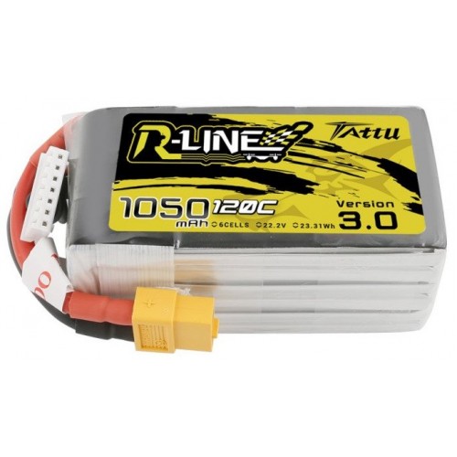 Akumuliatorius Tattu R-Linija 1050mAh 120C 22.2V 6S1P