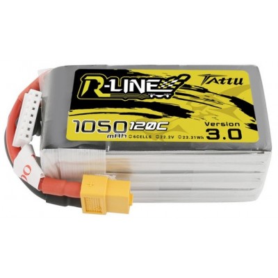 Akumuliatorius Tattu R-Linija 1050mAh 120C 22.2V 6S1P