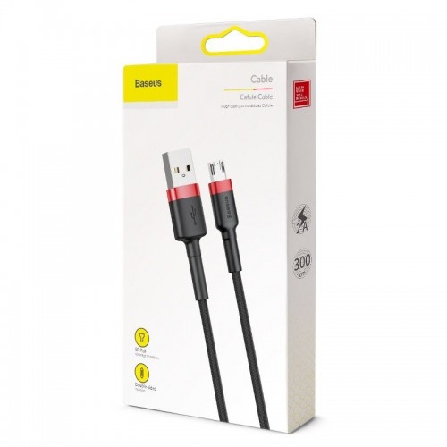 "Baseus Cafule" "Micro USB" kabelis 2A 3 m (juodas +